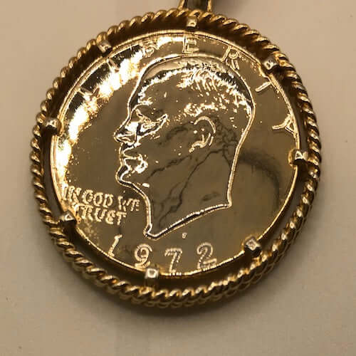1972 Eisenhower Bicentennial Dollar Necklace
