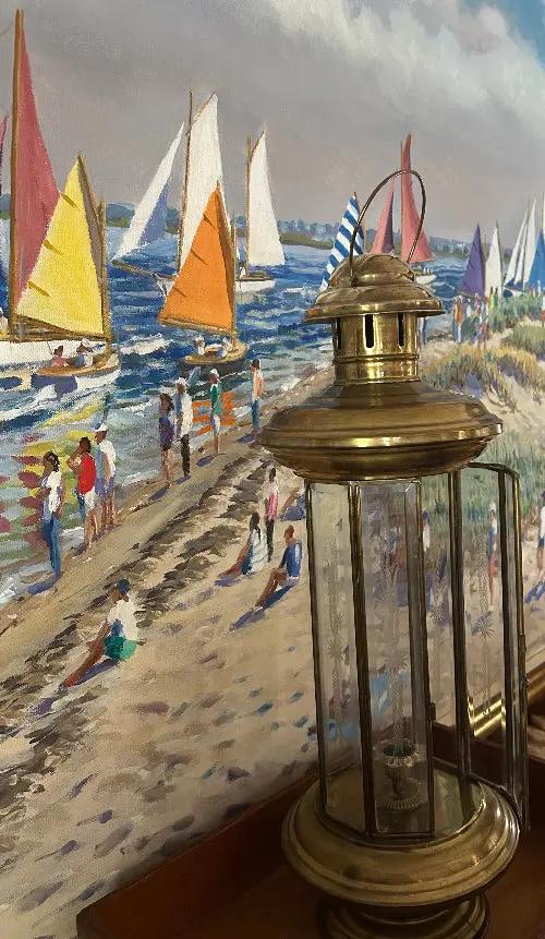 Rare Brass Hanging Lantern