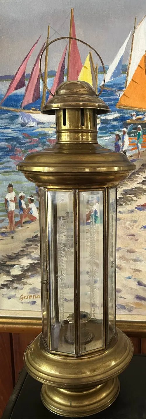Rare Brass Hanging Lantern