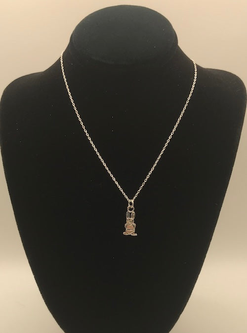 Sterling Silver Easter Bunny Necklace