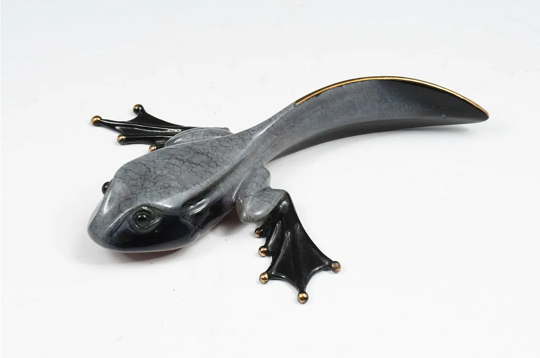 “Newt”, Patinated Bronze, 5” by Tim Cotterill