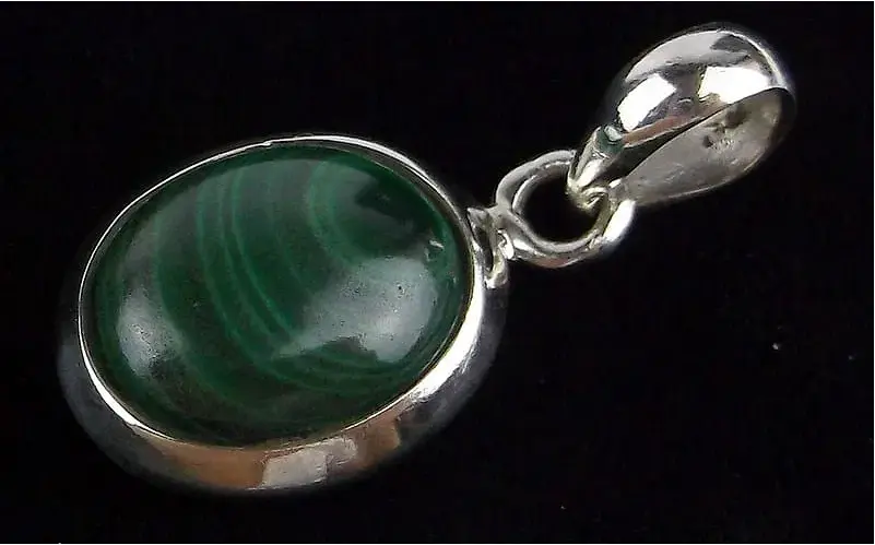 Cat Sterling Malachite Ring and Necklace Set Shop Thrifty Treasures