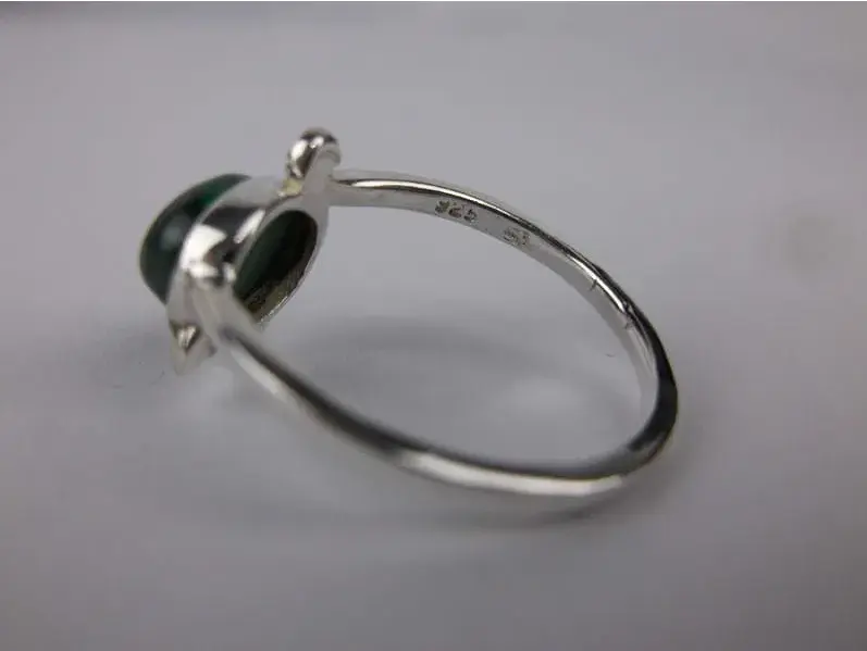 Cat Sterling Malachite Ring and Necklace Set Shop Thrifty Treasures