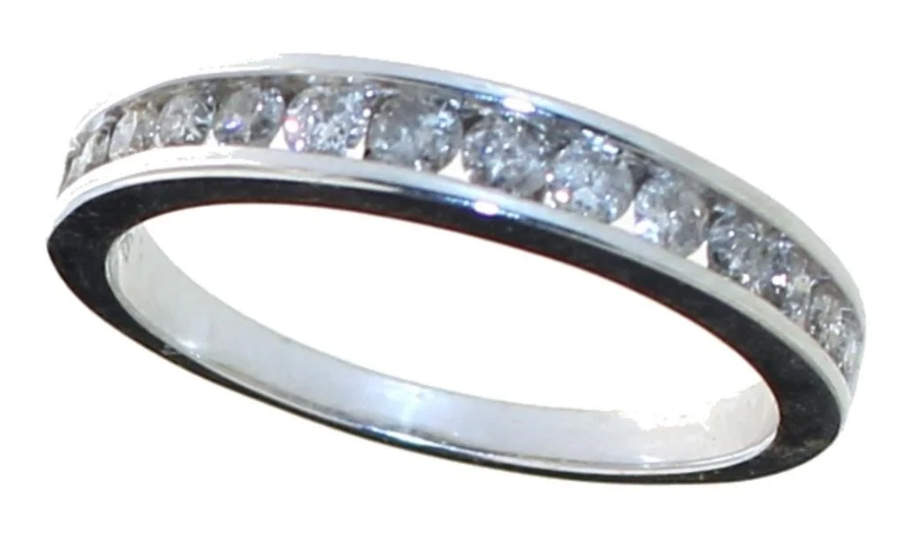 Channel Set 1/2 ct Diamond Wedding Band Shop Thrifty Treasures
