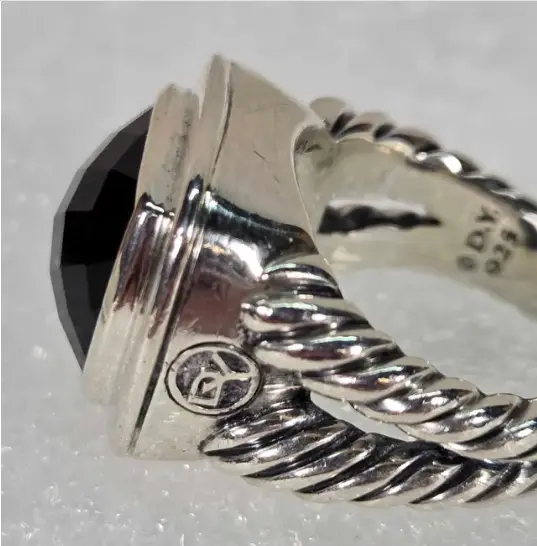 David Yruman Albion Collection Sterling Black Onyx Ring Shop Thrifty Treasures
