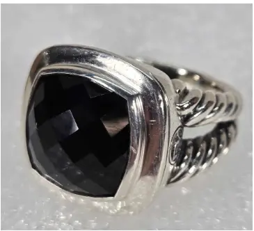 David Yurman Albion Collection Sterling Black Onyx Ring Shop Thrifty Treasures
