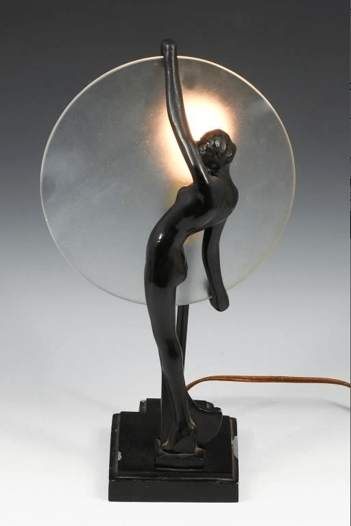 Frank Art Style Art Deco Nude Lamp