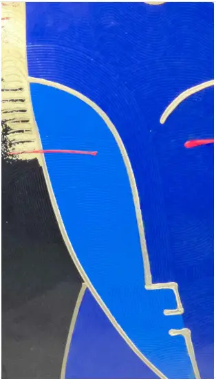 Fred Stepanian Post Modern Textured Raised "Apollo" Serigraph Shop Thrifty Treasures