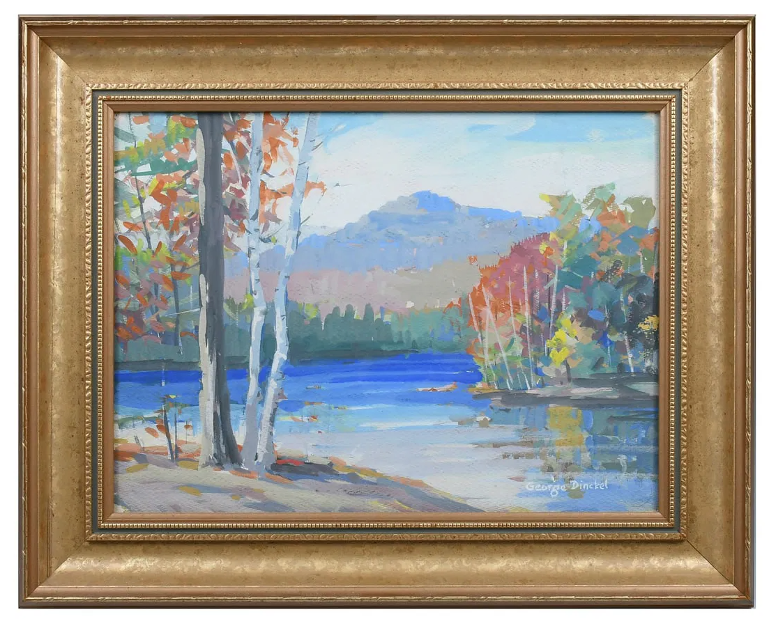 GEORGE DINCKEL LAKESIDE ESCAPE PAINTING