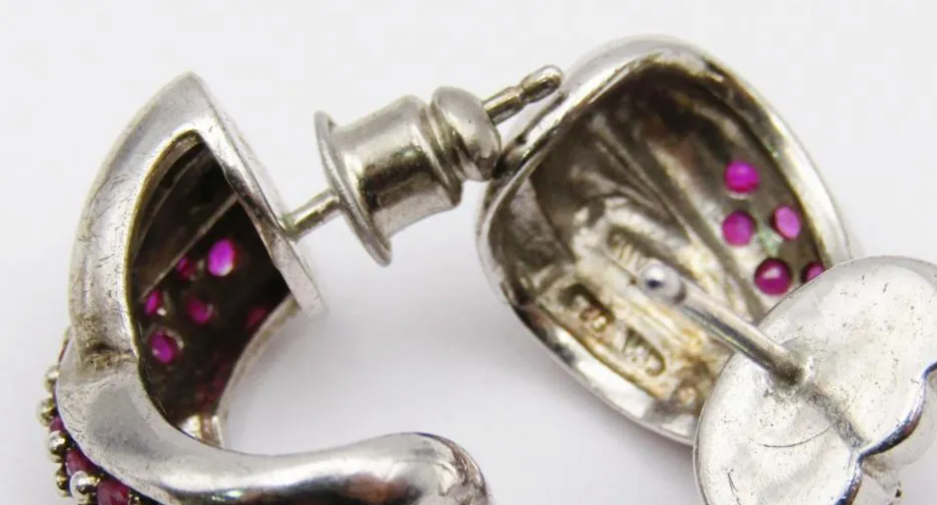 Garnet Jewelry Ring & Earrings 