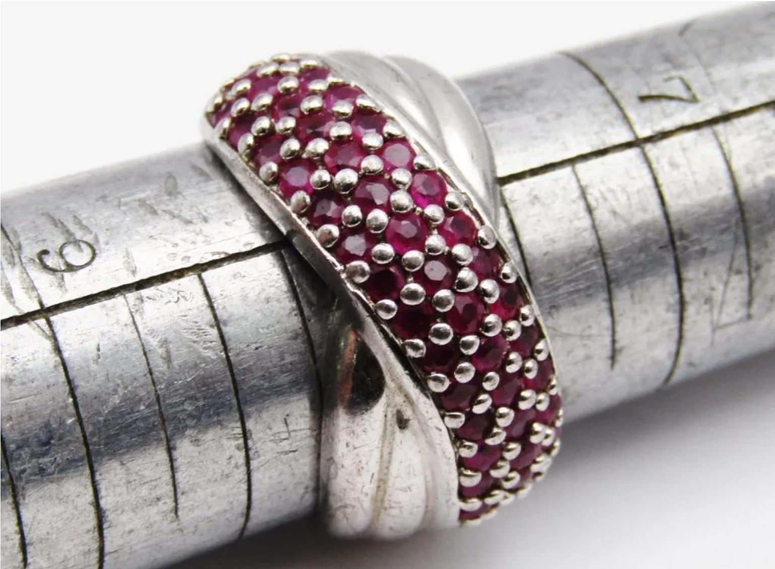 Garnet Jewelry Ring & Earrings 