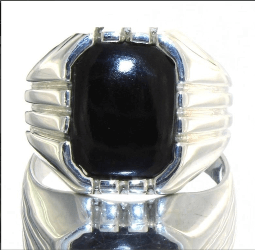Natural Onyx Sterling Silver Ring