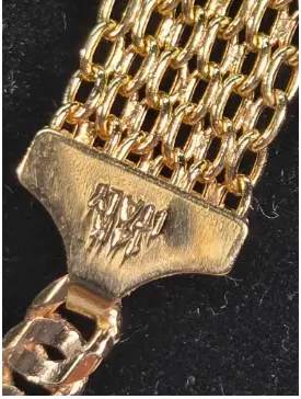 Italian 14k Yellow Gold Mesh Chain 18" Choker Shop Thrifty Treasures