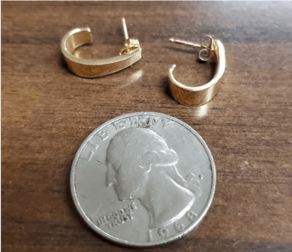14k Gold Von Maur J Pierced Earrings