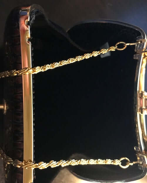 Mini Evening, Party Clutch, Purse with Gold Hardware