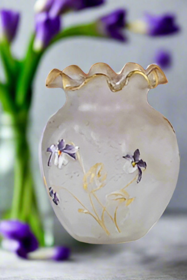 Mont Joye Violets Vase