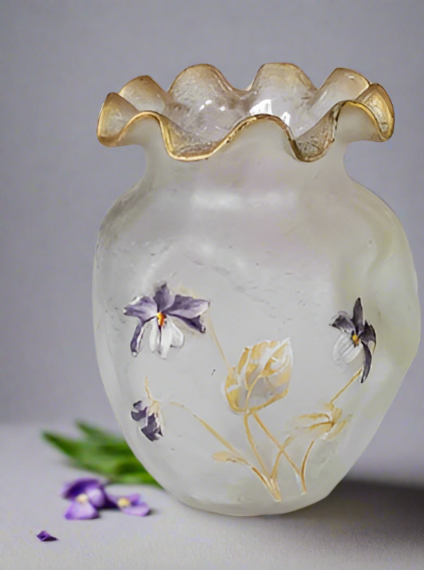 Mont Joye Violets Vase