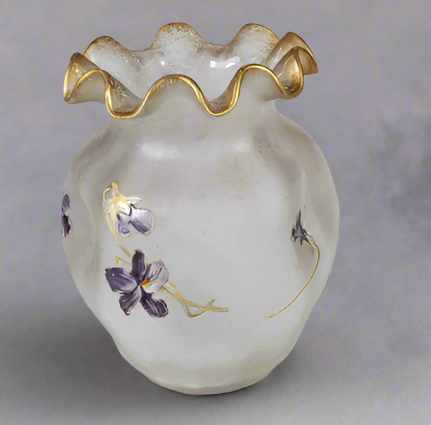 Mont Joye Violets Vase