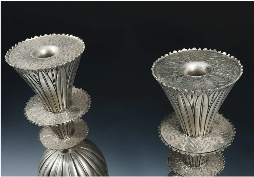 Piero figura Italian Pewter candlesticks 