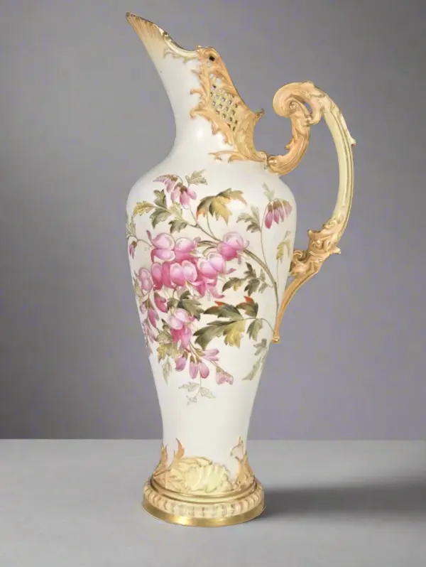 Royal Worcester 1892 Floral Pitcher