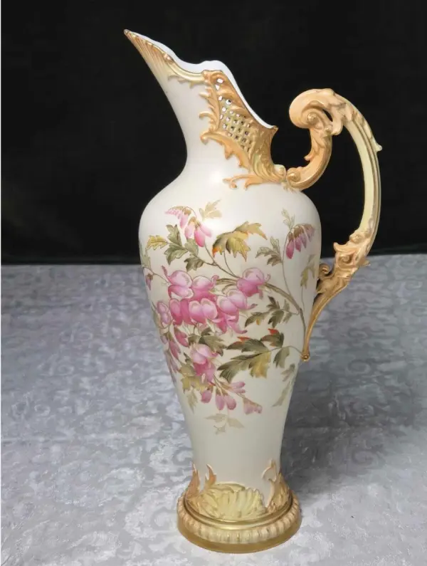 Rare Royal Worcester 1892 Porcelain Ewer