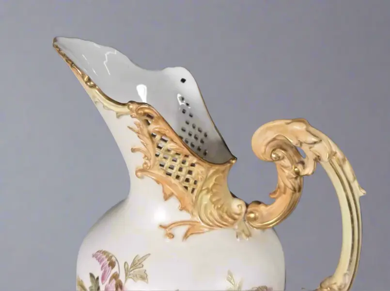 Rare Royal Worcester 1892 Porcelain Ewer