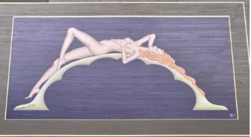 Framed Deco-graph Nude Gustave Kaitz