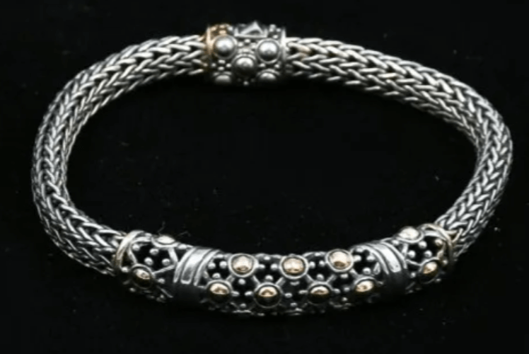 18k gold and sterling men & women braided bracelet.jpg