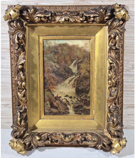 Antique Orig. Oil Painting on Board by Edgar Longstaffe in Orig. Frame