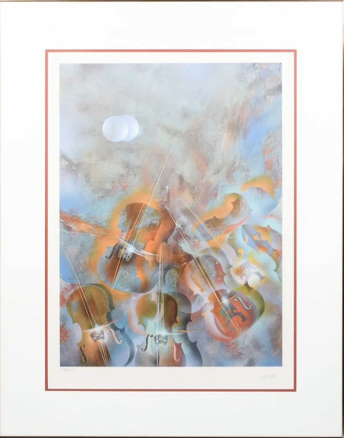 Nierman, Leonardo Abstract Musican Signed Lithograph