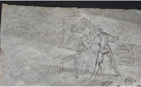 Petite Ink Drawing by Listed Artist Ludovic Rodo Pissarro Shop Thrifty Treasures