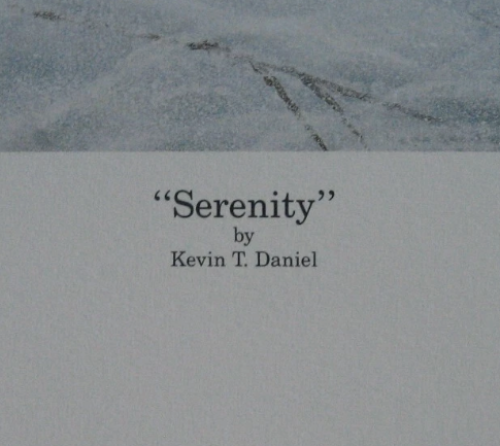 Kevin T. Daniels "Serenity" Ltd Edition Print, 2334/5000, large print - MINT. Shop Thrifty Treasures