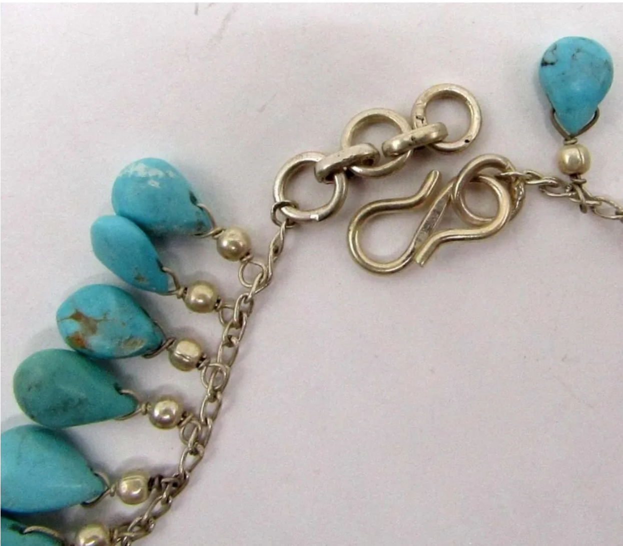 Sterling Blue Kingman Turquoise Necklace and Bracelet Set
