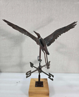 Vintage Blue Heron Weathervane Topper Shop Thrifty Treasures