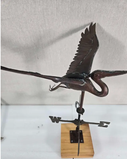 Vintage Blue Heron Weathervane Topper Shop Thrifty Treasures