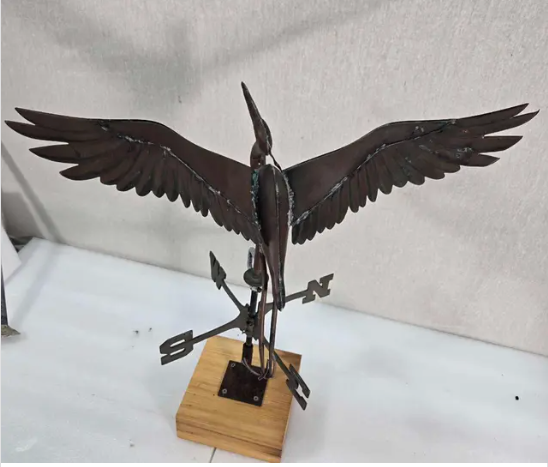 Vintage Blue Heron Weathervane Topper Shop Thrifty Treasures