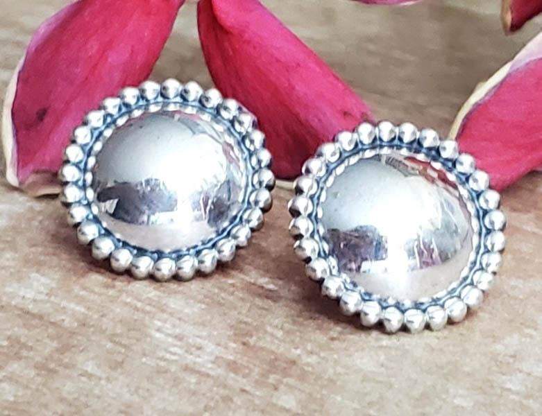 Classic Domed Sterling Silver Earrings - Shop Thrifty Treasures