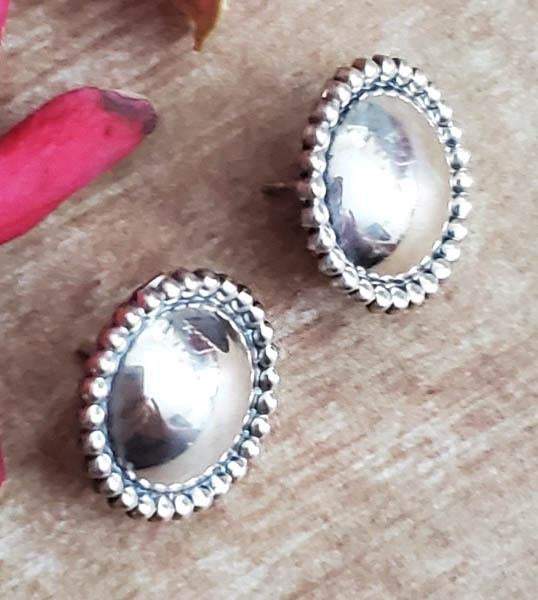 Classic Domed Sterling Silver Earrings - Shop Thrifty Treasures