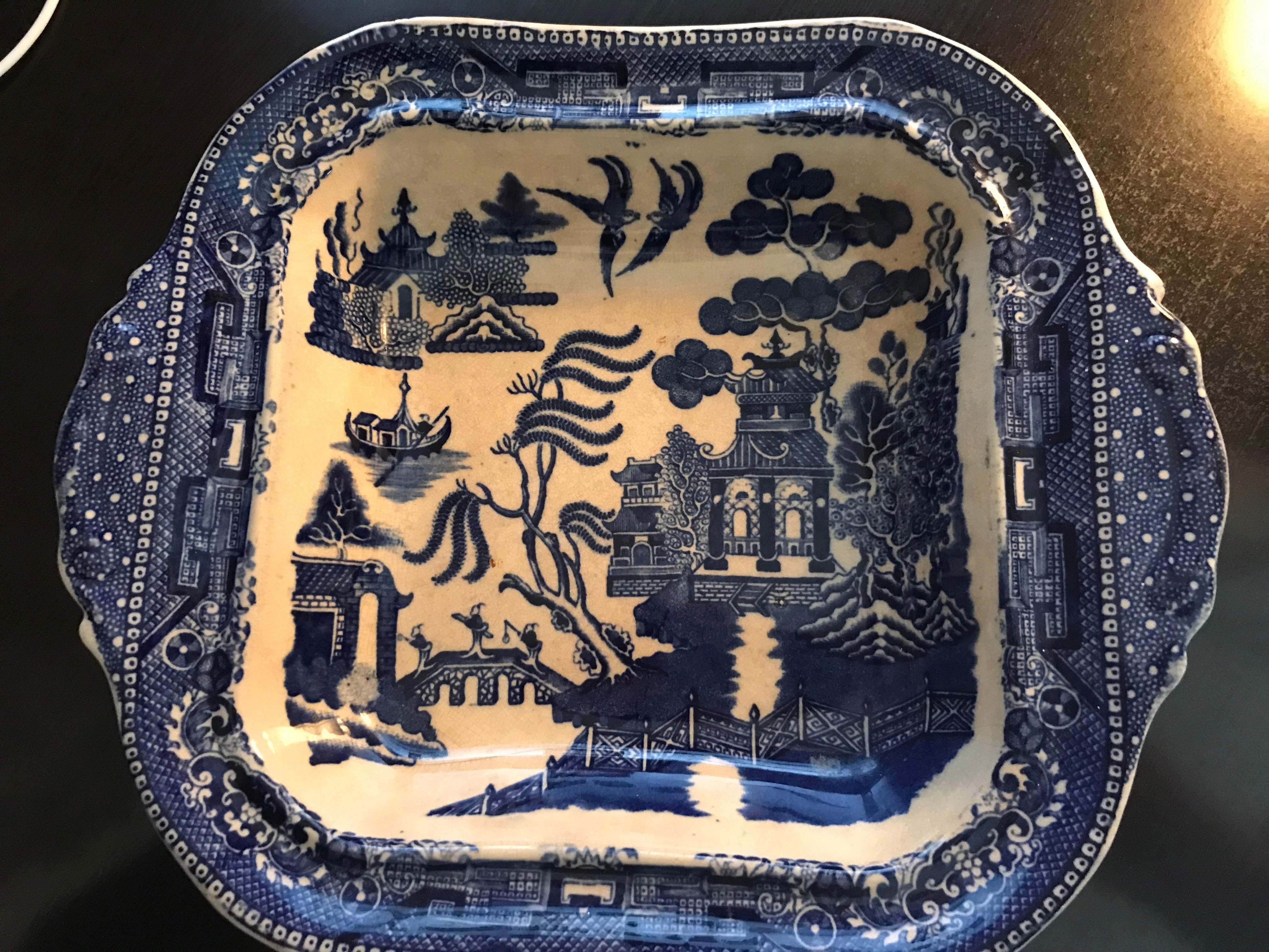 Blue Willow Veggie Covered Dish
