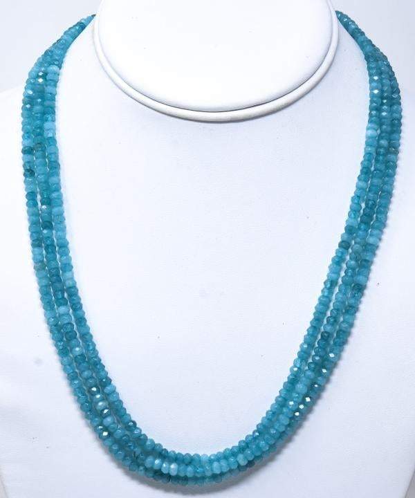 Faceted Aqua Blue Topaz & Sterling Necklaces - Shop Thrifty Treasures