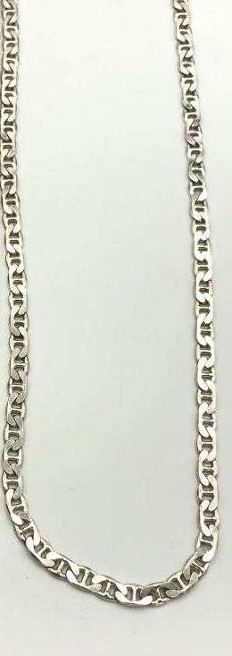 Classic Italy Sterling Silver Figaro 5mm Chain Necklace 18" - Shop Thrifty Treasures