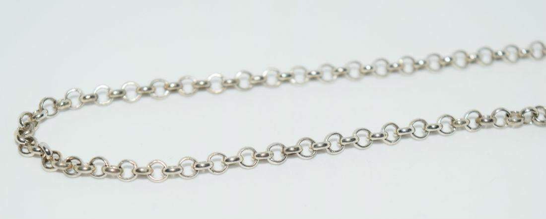 Vintage Italian Sterling Silver Rolo Chain Link Bracelet - Shop Thrifty Treasures