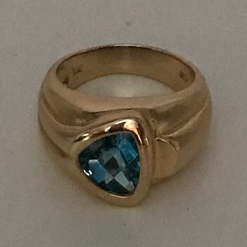 Italy Blue Topaz ring 