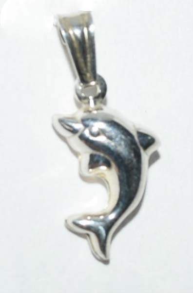 Italian Sterling Silver Dolphin Pendant - Shop Thrifty Treasures