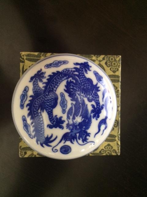 Oriental Brush Painting Large Dragon Ceramic Paint Pot - Shop Thrifty Treasures