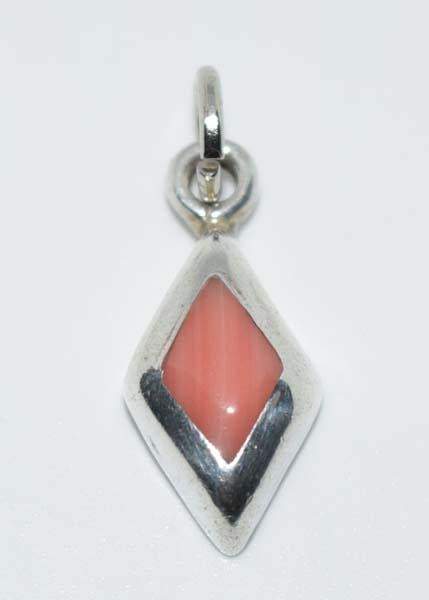 Mexico Sterling Coral Pendant - Shop Thrifty Treasures