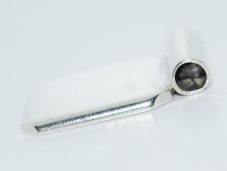 Mexico Sterling Silver Square Slide Pendant - Shop Thrifty Treasures
