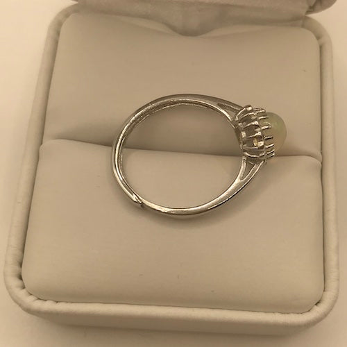 Genuine Ethiopian Opal Sterling Silver Ring