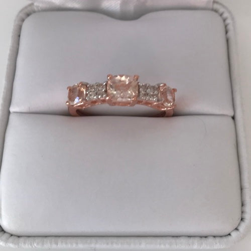 Rose Gold Natural Morganite Designer Ring