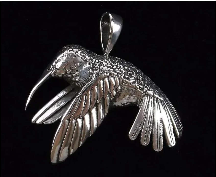 Mint Vintage Kabana Sterling Hummingbird Pendant
